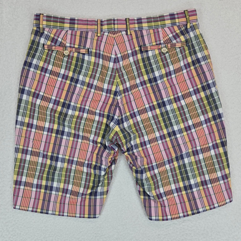 Polo Ralph Lauren Plaid‎ Shorts Mens 36 Multi-Color Madras Cotton Coastal Preppy - Picture 3 of 12